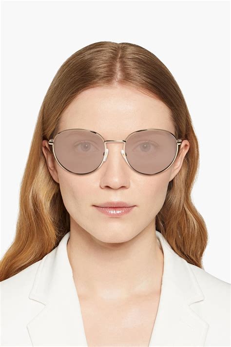 givenchy round frame gold tone optical glasses|givenchy eyewear.